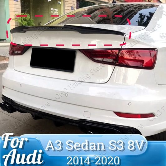 Alerón Trasero para Maletero de Audi A3 Sedán S3 8V 2014-2020,
